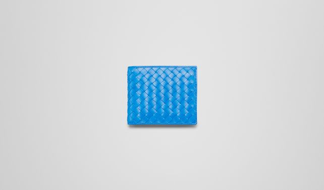 BOTTEGA VENETA - Signal Blue Intrecciato Vn Wallet