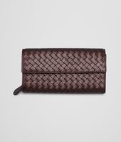 Bottega Veneta® CONTINENTAL PORTEMONNAIE AUS CERVO METALLIC- LEDER INTRECCIATO ESPRESSO Bottega Veneta® CONTINENTAL PORTEMONNAIE AUS CERVO METALLIC- LEDER INTRECCIATO ESPRESSO