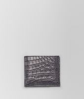 Bottega Veneta® Tourmaline Soft Crocodile Fumé Wallet Bottega Veneta® Tourmaline Soft Crocodile Fumé Wallet