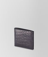 Bottega Veneta® Tourmaline Soft Crocodile Fumé Wallet Bottega Veneta® Tourmaline Soft Crocodile Fumé Wallet