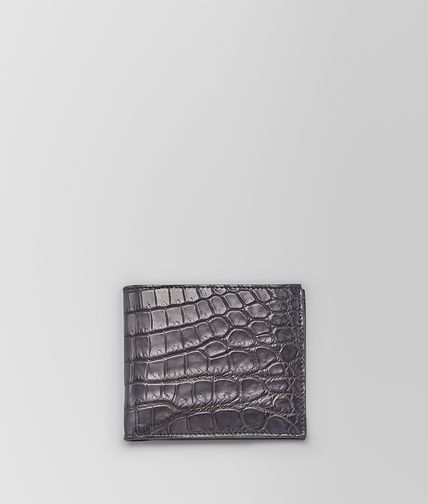 BOTTEGA VENETA - Tourmaline Soft Crocodile Fumé Wallet