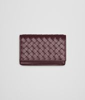 Bottega Veneta® Aubergine Intrecciato VN Card Case Bottega Veneta® Aubergine Intrecciato VN Card Case
