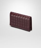 Bottega Veneta® Aubergine Intrecciato VN Card Case Bottega Veneta® Aubergine Intrecciato VN Card Case