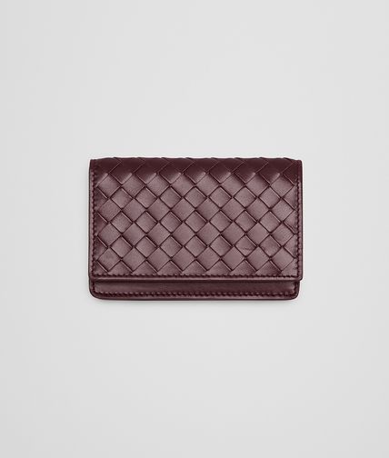 BOTTEGA VENETA - Aubergine Intrecciato VN Card Case