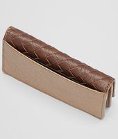 Bottega Veneta® KARTENETUI AUS CLUB FUMÉ INTRECCIATO NEW BRONZE, AUBERGINE UND EDOARDO Bottega Veneta® KARTENETUI AUS CLUB FUMÉ INTRECCIATO NEW BRONZE, AUBERGINE UND EDOARDO