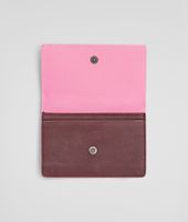 Bottega Veneta® Aubergine Rosa Shock Intrecciato Washed Vintage Card Case Bottega Veneta® Aubergine Rosa Shock Intrecciato Washed Vintage Card Case