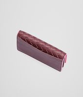 Bottega Veneta® Aubergine Rosa Shock Intrecciato Washed Vintage Card Case Bottega Veneta® Aubergine Rosa Shock Intrecciato Washed Vintage Card Case