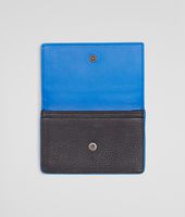 Bottega Veneta® Nero Signal Blue Intrecciato Washed Vintage Card Case Bottega Veneta® Nero Signal Blue Intrecciato Washed Vintage Card Case