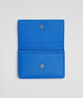Bottega Veneta® Signal Blue Intrecciato Nappa Card Case Bottega Veneta® Signal Blue Intrecciato Nappa Card Case