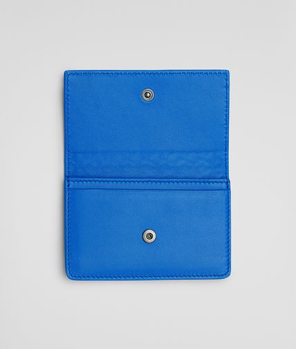 BOTTEGA VENETA - Signal Blue Intrecciato Nappa Card Case