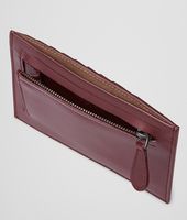 Bottega Veneta® AUBERGINE Intrecciato Light Calf CARD CASE Bottega Veneta® AUBERGINE Intrecciato Light Calf CARD CASE