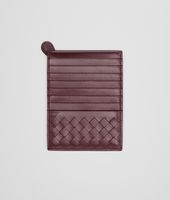 Bottega Veneta® AUBERGINE Intrecciato Light Calf CARD CASE Bottega Veneta® AUBERGINE Intrecciato Light Calf CARD CASE