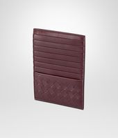 Bottega Veneta® AUBERGINE Intrecciato Light Calf CARD CASE Bottega Veneta® AUBERGINE Intrecciato Light Calf CARD CASE