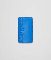 Bottega Veneta® Signal Blue Intrecciato Nappa Key Case Bottega Veneta® Signal Blue Intrecciato Nappa Key Case