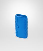 Bottega Veneta® Signal Blue Intrecciato Nappa Key Case Bottega Veneta® Signal Blue Intrecciato Nappa Key Case