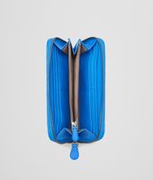Bottega Veneta® Portemonnaie Mit Rundum-Reissverschluss AUS NAPPALEDER INTRECCIATO SIGNAL BLUE Bottega Veneta® Portemonnaie Mit Rundum-Reissverschluss AUS NAPPALEDER INTRECCIATO SIGNAL BLUE
