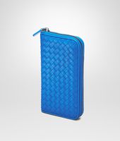 Bottega Veneta® Portemonnaie Mit Rundum-Reissverschluss AUS NAPPALEDER INTRECCIATO SIGNAL BLUE Bottega Veneta® Portemonnaie Mit Rundum-Reissverschluss AUS NAPPALEDER INTRECCIATO SIGNAL BLUE