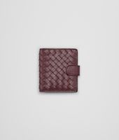 Bottega Veneta® AUBERGINE INTRECCIATO NAPPA BI-FOLD WALLET Bottega Veneta® AUBERGINE INTRECCIATO NAPPA BI-FOLD WALLET