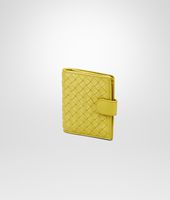 Bottega Veneta® NEW CHARTREUSE INTRECCIATO NAPPA BI-FOLD WALLET Bottega Veneta® NEW CHARTREUSE INTRECCIATO NAPPA BI-FOLD WALLET