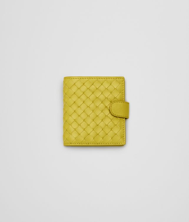 BOTTEGA VENETA PORTAFOGLIO NEW CHARTREUSE IN NAPPA INTRECCIATA Portafoglio Mini o Portamonete D fp