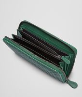 Bottega Veneta® EMERALD GREEN Intrecciato Washed Lambskin ZIP AROUND WALLET Bottega Veneta® EMERALD GREEN Intrecciato Washed Lambskin ZIP AROUND WALLET