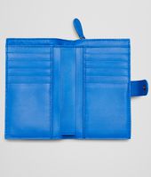 Bottega Veneta® SIGNAL BLUE INTRECCIATO NAPPA BI-FOLD WALLET Bottega Veneta® SIGNAL BLUE INTRECCIATO NAPPA BI-FOLD WALLET