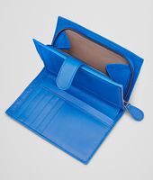 Bottega Veneta® SIGNAL BLUE INTRECCIATO NAPPA BI-FOLD WALLET Bottega Veneta® SIGNAL BLUE INTRECCIATO NAPPA BI-FOLD WALLET