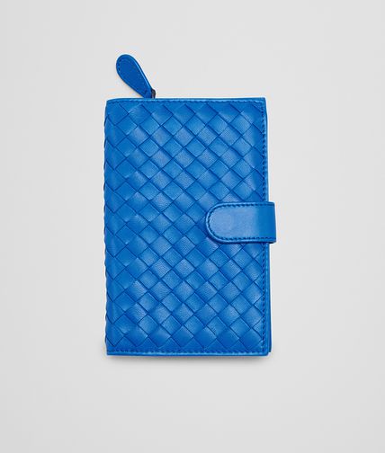 BOTTEGA VENETA - SIGNAL BLUE INTRECCIATO NAPPA BI-FOLD WALLET