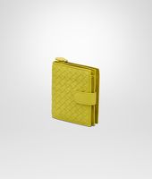 Bottega Veneta® NEW CHARTREUSE INTRECCIATO NAPPA BI-FOLD WALLET Bottega Veneta® NEW CHARTREUSE INTRECCIATO NAPPA BI-FOLD WALLET