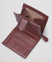 Bottega Veneta® Aubergine Intrecciato Nappa Bi-Fold Wallet Bottega Veneta® Aubergine Intrecciato Nappa Bi-Fold Wallet