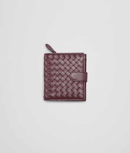 BOTTEGA VENETA - AUBERGINE INTRECCIATO NAPPA BI-FOLD WALLET