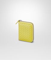 Bottega Veneta® New Chartreuse Intrecciato Nappa Coin Purse Bottega Veneta® New Chartreuse Intrecciato Nappa Coin Purse