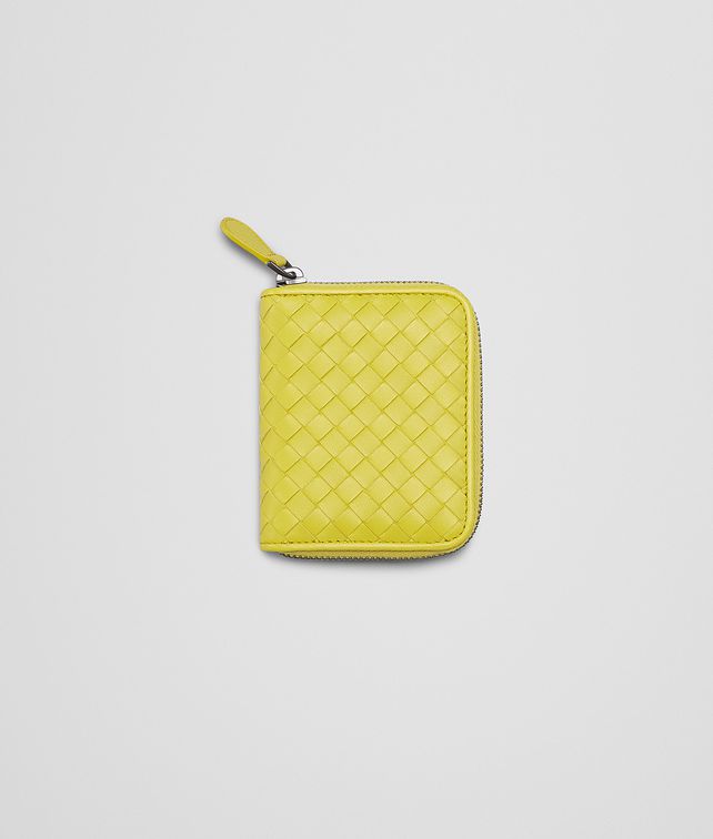 BOTTEGA VENETA New Chartreuse Intrecciato Nappa Coin Purse Mini Wallet or Coin Purse D fp