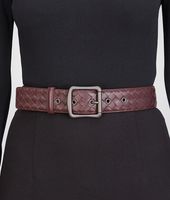 Bottega Veneta® GÜRTEL AUS NAPPALEDER INTRECCIATO AUBERGINE Bottega Veneta® GÜRTEL AUS NAPPALEDER INTRECCIATO AUBERGINE