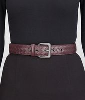 Bottega Veneta® AUBERGINE INTRECCIATO NAPPA BELT Bottega Veneta® AUBERGINE INTRECCIATO NAPPA BELT