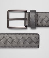 Bottega Veneta® GÜRTEL AUS VACHETTE INTRECCIATO MEDIUM GREY Bottega Veneta® GÜRTEL AUS VACHETTE INTRECCIATO MEDIUM GREY