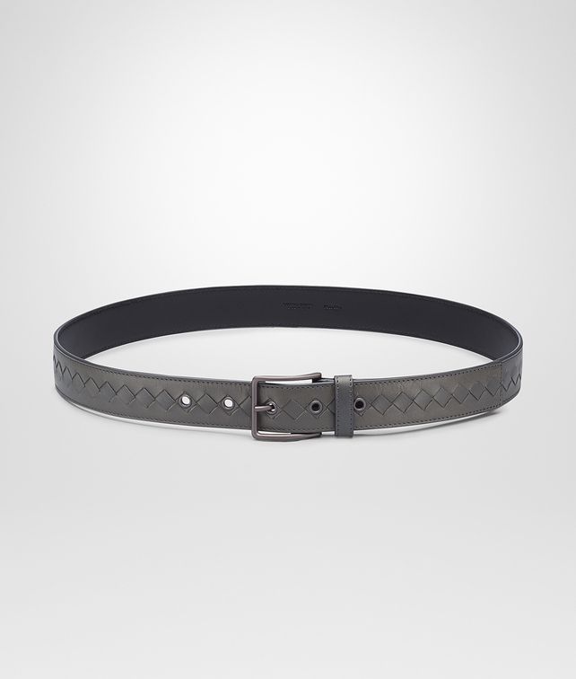 BOTTEGA VENETA Medium Grey Intrecciato Vachette Belt Belt U fp