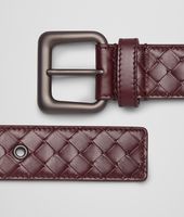 Bottega Veneta® CINTURA AUBERGINE IN VN INTRECCIATO Bottega Veneta® CINTURA AUBERGINE IN VN INTRECCIATO