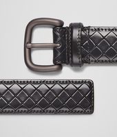 Bottega Veneta® New Dark Grey Intreccio Scolpito Belt Bottega Veneta® New Dark Grey Intreccio Scolpito Belt