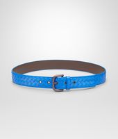 Bottega Veneta® Signal Blue Intrecciato Vn Belt Bottega Veneta® Signal Blue Intrecciato Vn Belt