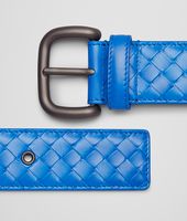 Bottega Veneta® Signal Blue Intrecciato Vn Belt Bottega Veneta® Signal Blue Intrecciato Vn Belt