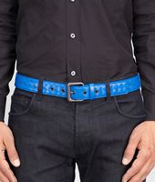 Bottega Veneta® Signal Blue Intrecciato Vn Belt Bottega Veneta® Signal Blue Intrecciato Vn Belt