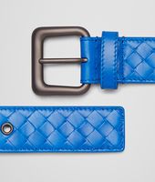 Bottega Veneta® Signal Blue Intrecciato Vn Belt Bottega Veneta® Signal Blue Intrecciato Vn Belt