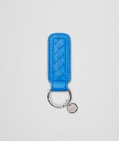 Bottega Veneta® SIGNAL BLUE INTRECCIATO NAPPA KEY RING Bottega Veneta® SIGNAL BLUE INTRECCIATO NAPPA KEY RING