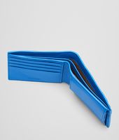 Bottega Veneta® Nero Signal Blue Intrecciato Washed Vintage Wallet Bottega Veneta® Nero Signal Blue Intrecciato Washed Vintage Wallet
