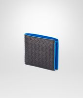 Bottega Veneta® Nero Signal Blue Intrecciato Washed Vintage Wallet Bottega Veneta® Nero Signal Blue Intrecciato Washed Vintage Wallet