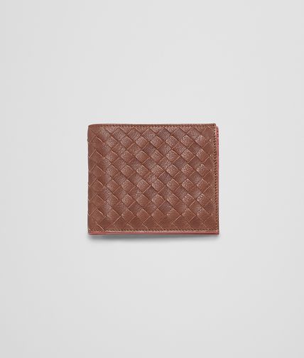 BOTTEGA VENETA - Edoardo Burnt Red Intrecciato Washed Vintage Wallet