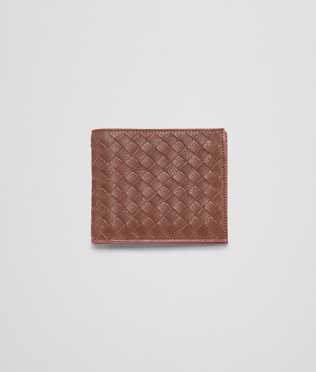BOTTEGA VENETA Edoardo Burnt Red Intrecciato Washed Vintage Wallet Bi-fold Wallet U fp