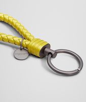 Bottega Veneta® NEW CHARTREUSE INTRECCIATO CERVO METAL KEY RING Bottega Veneta® NEW CHARTREUSE INTRECCIATO CERVO METAL KEY RING
