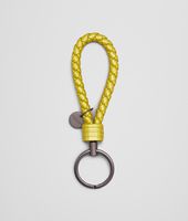 Bottega Veneta® NEW CHARTREUSE INTRECCIATO CERVO METAL KEY RING Bottega Veneta® NEW CHARTREUSE INTRECCIATO CERVO METAL KEY RING